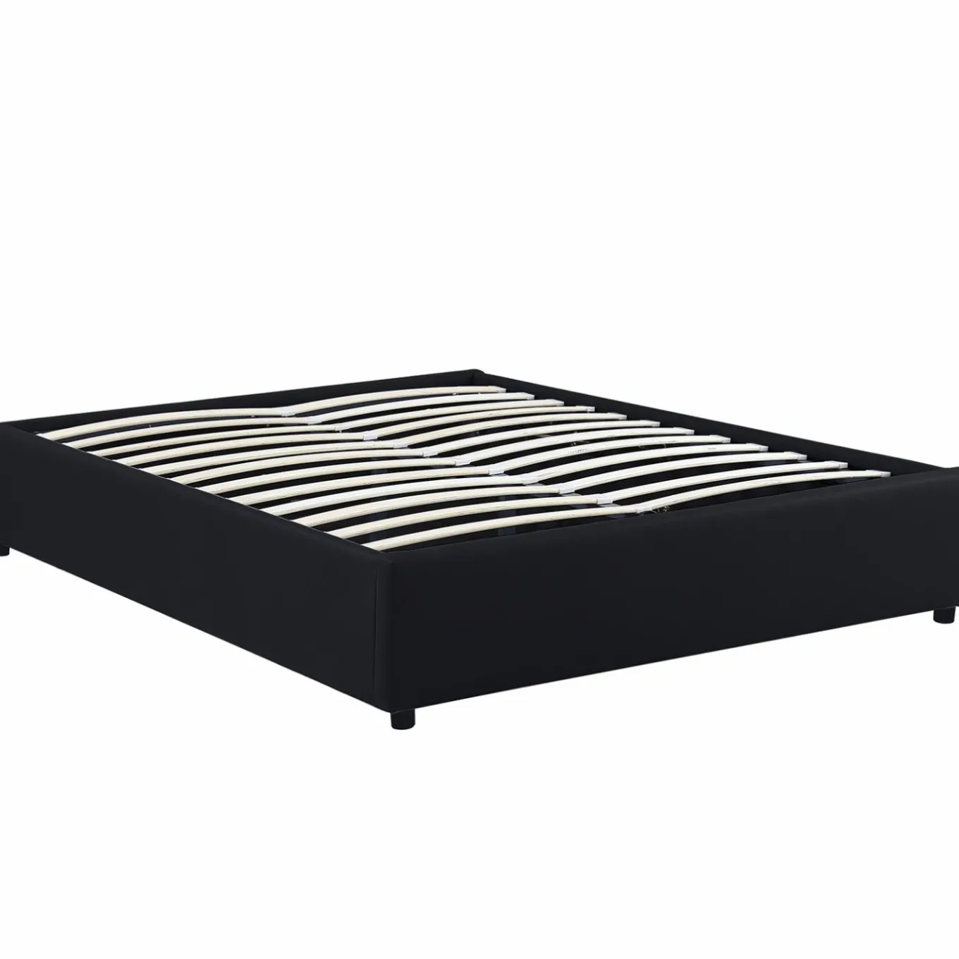IDMarket Sommier coffre de rangement 140x190 cm noir* Collection Contemporaine|Chambre Complète Adulte