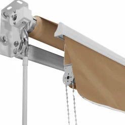 IDMarket Store banne manuel 4x3 m taupe avec lambrequin de 150 cm* Stores Bannes