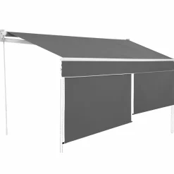 IDMarket Store banne 3x2 m enroulable gris anthracite* Stores Bannes