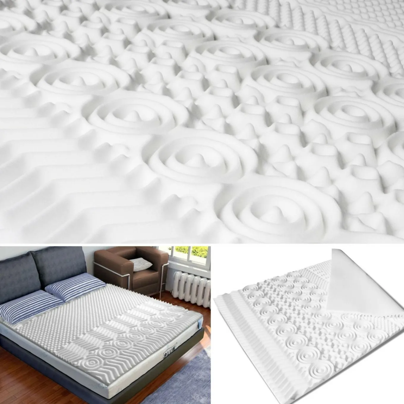 IDMarket Surmatelas mémoire de forme* Surmatelas|Chambre Complète Adulte