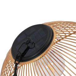 IDMarket Suspension solaire extérieur métal et effet rotin* Eclairages D'Ambiance