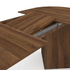 IDMarket Table à manger extensible ovale MARTHE 6 -10 personnes noyer* Meubles En Bois|Tables