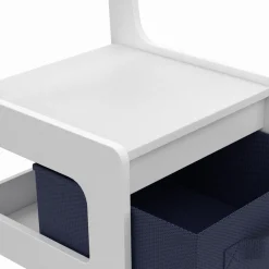 IDMarket Table à dessin pour enfant avec 2 chaises et bacs de rangement*Enfant Meubles Blancs|Meubles Rangement Jouet