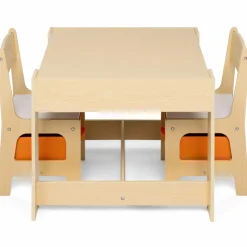IDMarket Table à dessin réversible pour enfant avec 2 chaises et bacs de rangement*Enfant Meubles En Bois|Meubles Rangement Jouet