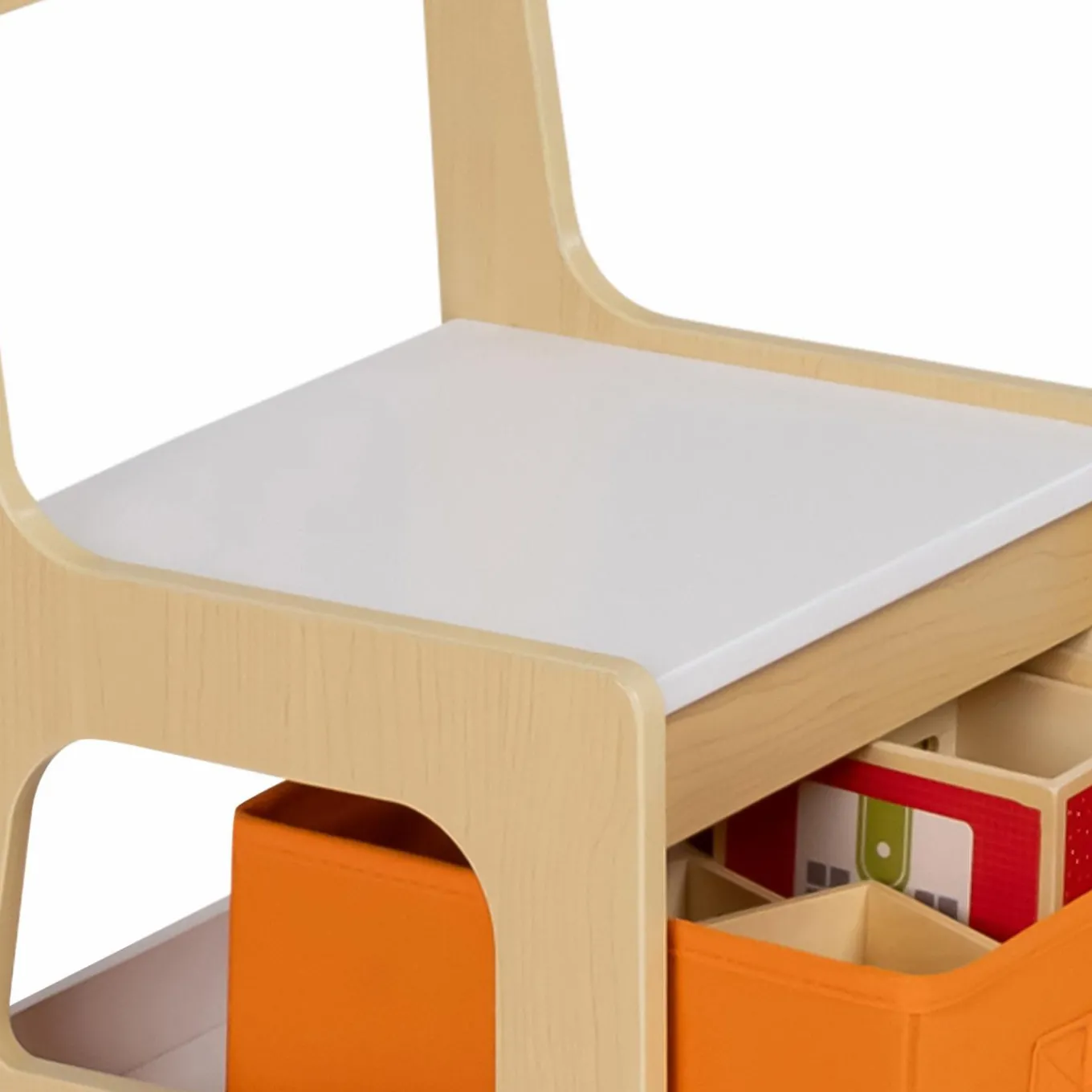IDMarket Table à dessin réversible pour enfant avec 2 chaises et bacs de rangement*Enfant Meubles En Bois|Meubles Rangement Jouet