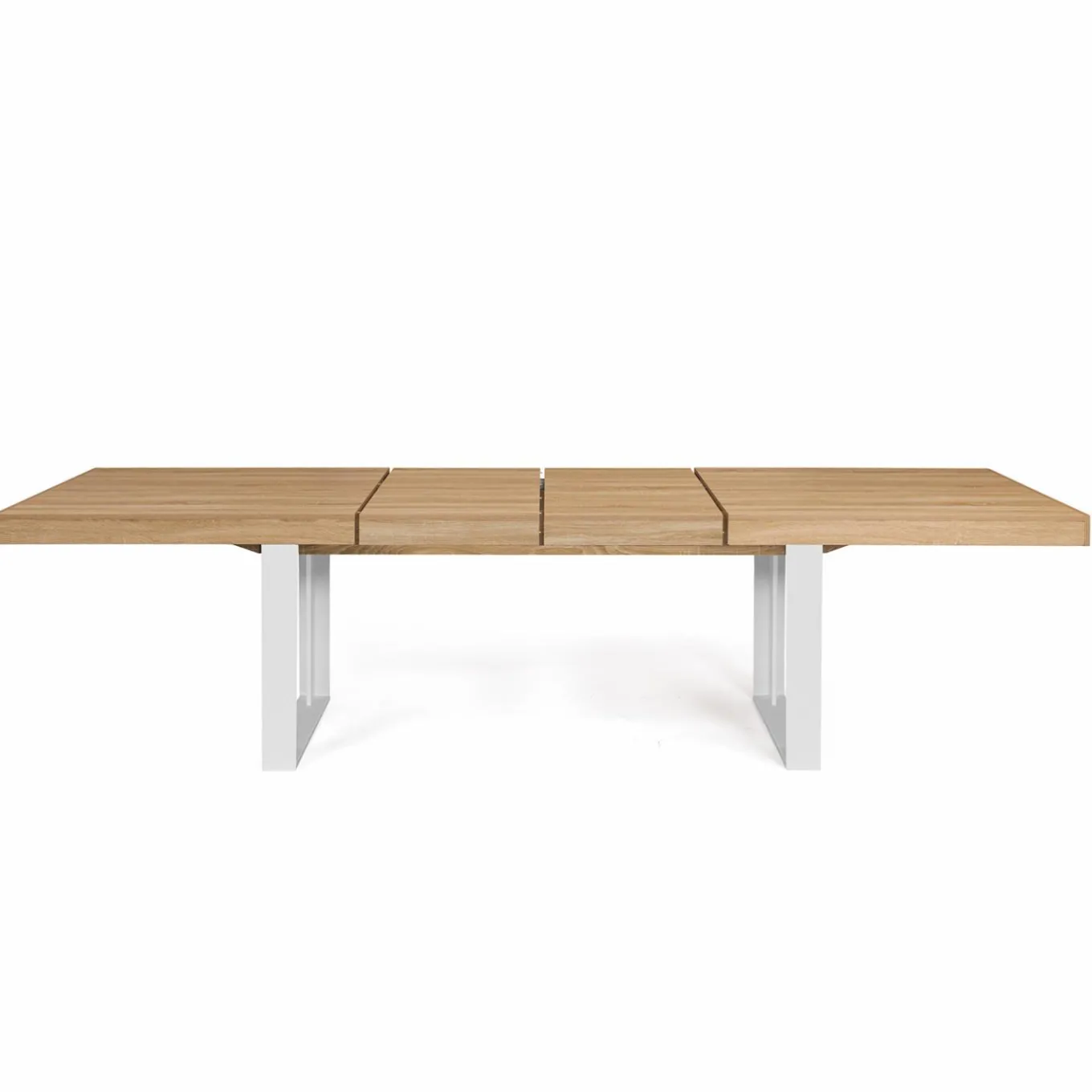 IDMarket Table à manger 10 à 12 personnes bois et blanc* Collection Design|Collection Moderne