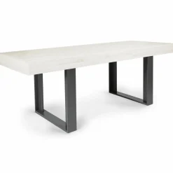 IDMarket Table à manger 4 à 8 personnes bois gris et pieds gris foncé* Collection Design|Collection Moderne