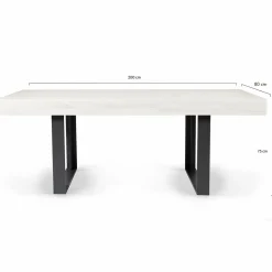 IDMarket Table à manger 4 à 8 personnes bois gris et pieds gris foncé* Collection Design|Collection Moderne
