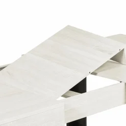 IDMarket Table à manger 4 à 8 personnes bois gris et pieds gris foncé* Collection Design|Collection Moderne