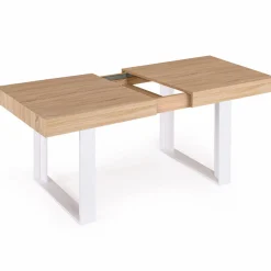 IDMarket Table à manger 6 à 10 personnes bois et blanc* Meubles En Bois|Collection Design
