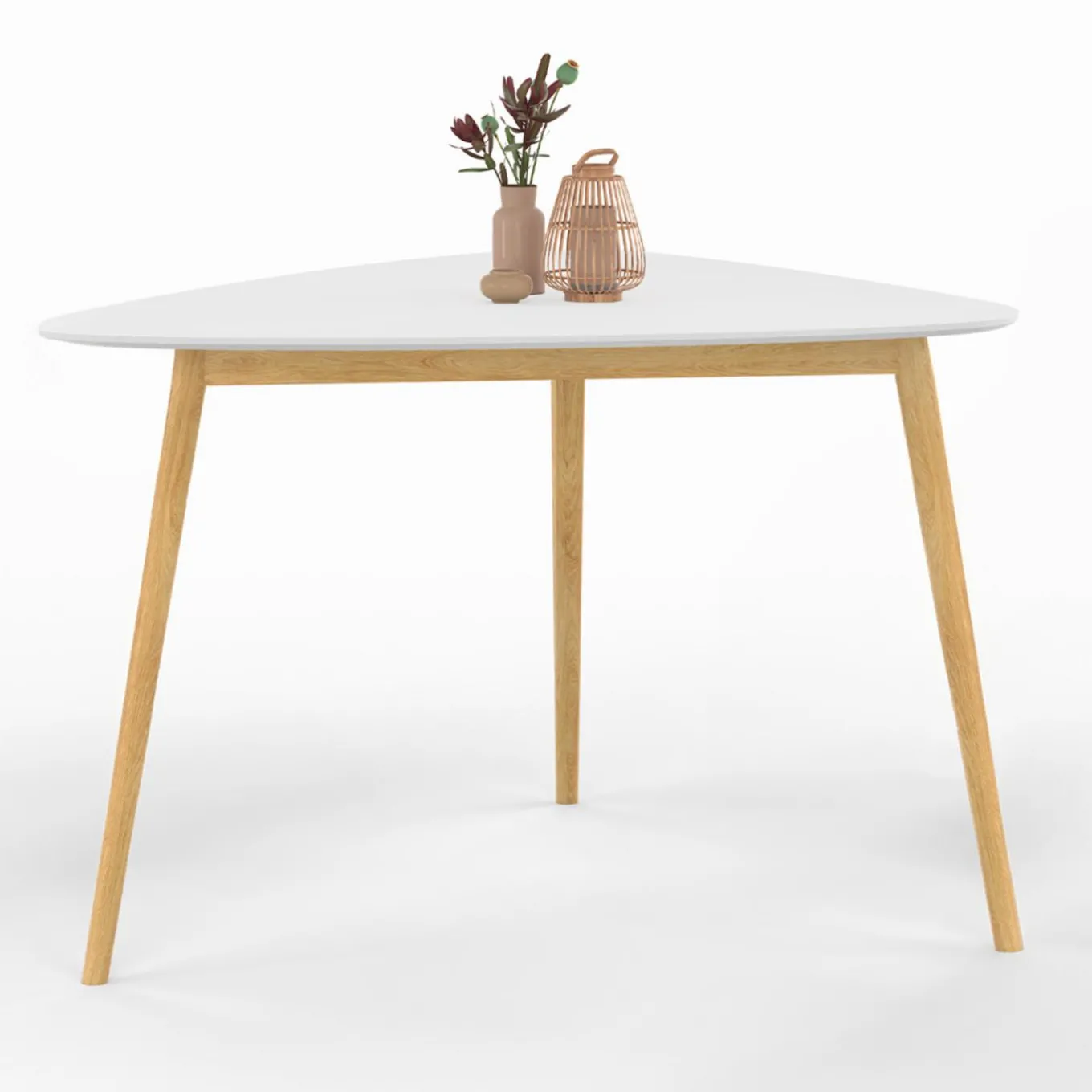 IDMarket Table à manger 4 personnes plateau blanc* Tables