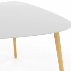 IDMarket Table à manger 4 personnes plateau blanc* Tables