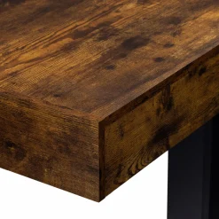 IDMarket Table à manger 6 personnes bois effet vieilli et noir* Meubles En Bois|Collection Design