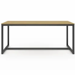 IDMarket Table à manger bois et métal noir 180 cm* Meubles Bas|Meubles En Bois