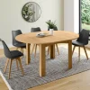 IDMarket Table à manger bois extensible ronde pour 4-8 personnes* Meubles En Bois|Collection Design