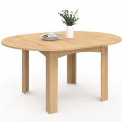 IDMarket Table à manger bois extensible ronde pour 4-8 personnes* Meubles En Bois|Collection Design