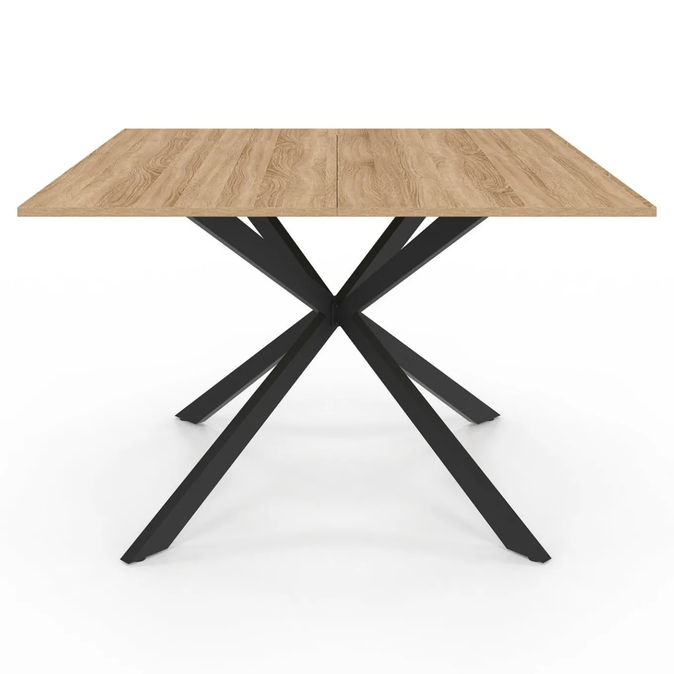 IDMarket Table à manger carrée bois et noir pour 8 personnes* Meubles En Bois|Tables