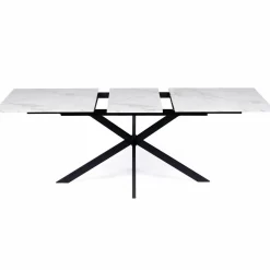 IDMarket Table à manger extensible effet marbre blanc* Collection Design|Collection Moderne