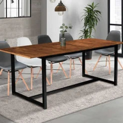 IDMarket Table à manger extensible industrielle 6 à 10 personnes* Collection Vintage|Collection Industrielle