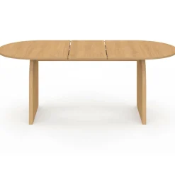 IDMarket Table à manger extensible ovale 6-10 personnes 160 - 200 cm en bois façon hêtre* Meubles En Bois|Tables