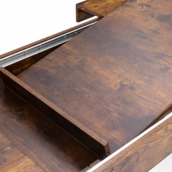 IDMarket Table à manger extensible rectangle bois et noir* Collection Design|Collection Vintage