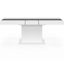 IDMarket Table à manger extensible rectangle blanche 160x200 cm* Collection Design|Tables Et Chaises