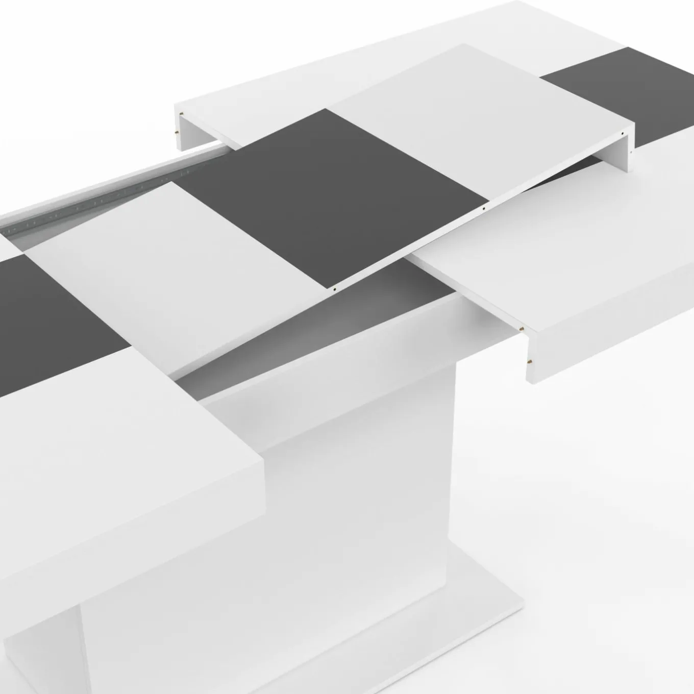 IDMarket Table à manger extensible rectangle blanche 160x200 cm* Collection Design|Tables Et Chaises