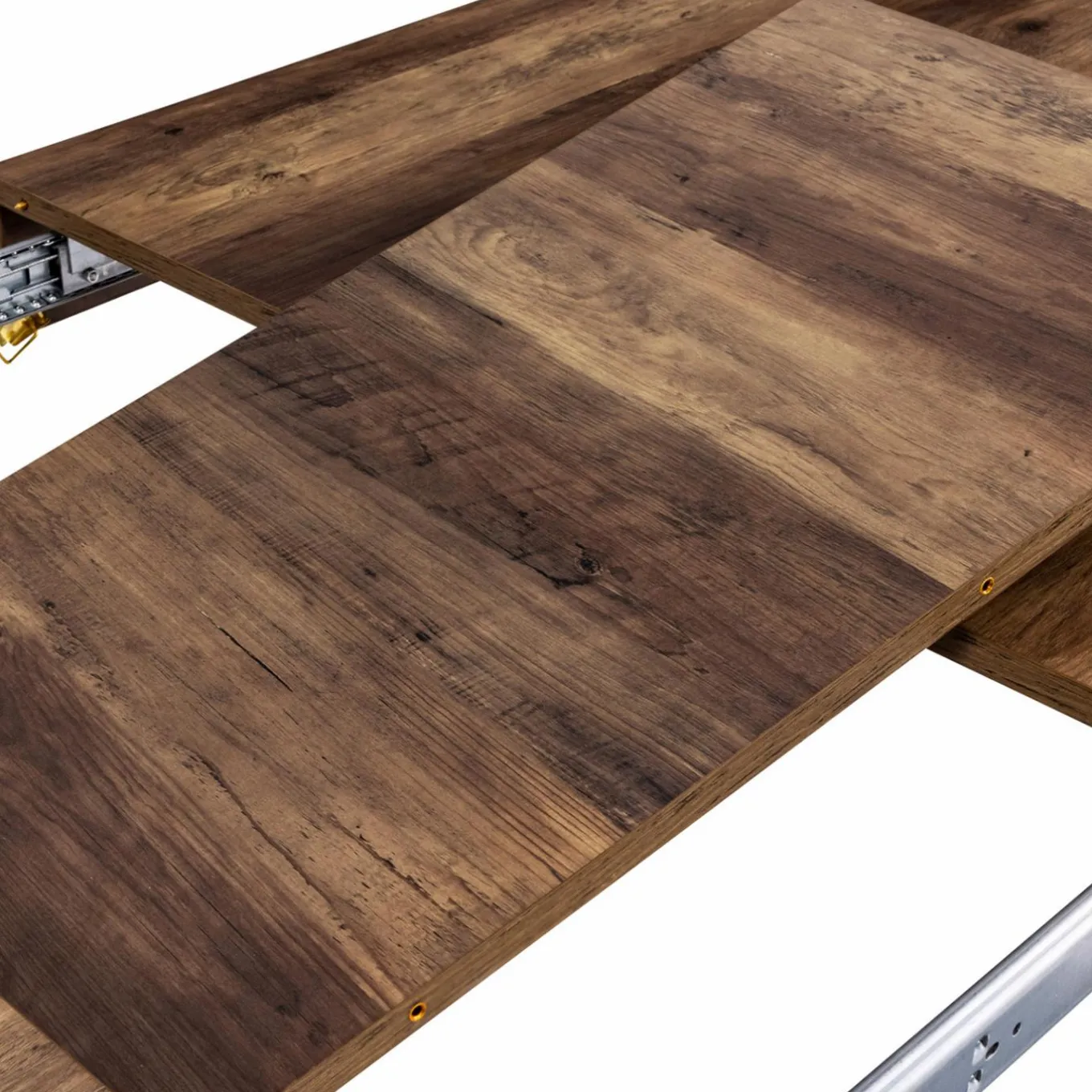 IDMarket Table à manger extensible en bois pieds épingle noir 8-12 personnes 200-240 cm* Collection Vintage|Tables