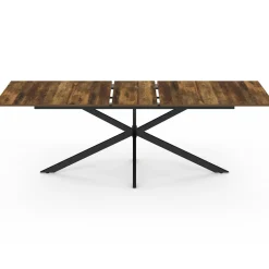 IDMarket Table à manger extensible rectangle pied araignée noir* Collection Vintage|Salle À Manger Complète