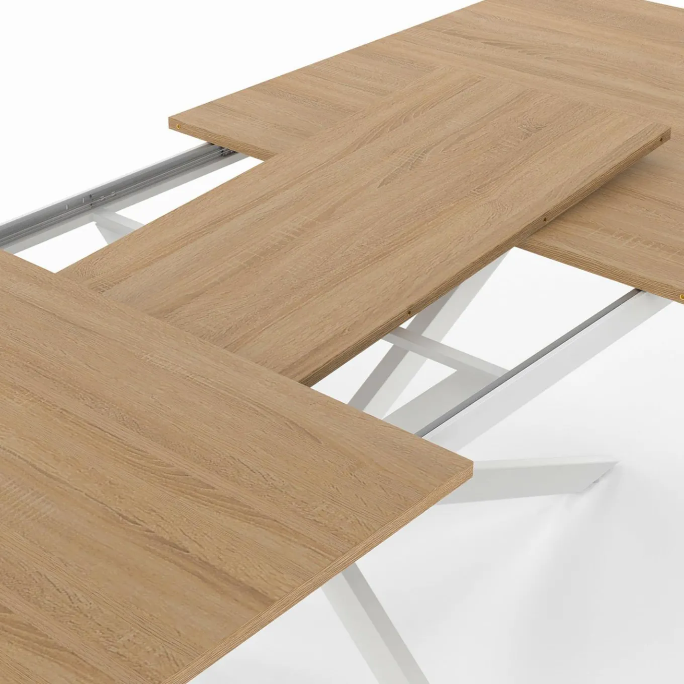 IDMarket Table à manger extensible rectangle pied araignée bois* Salle À Manger Complète|Tables Et Chaises