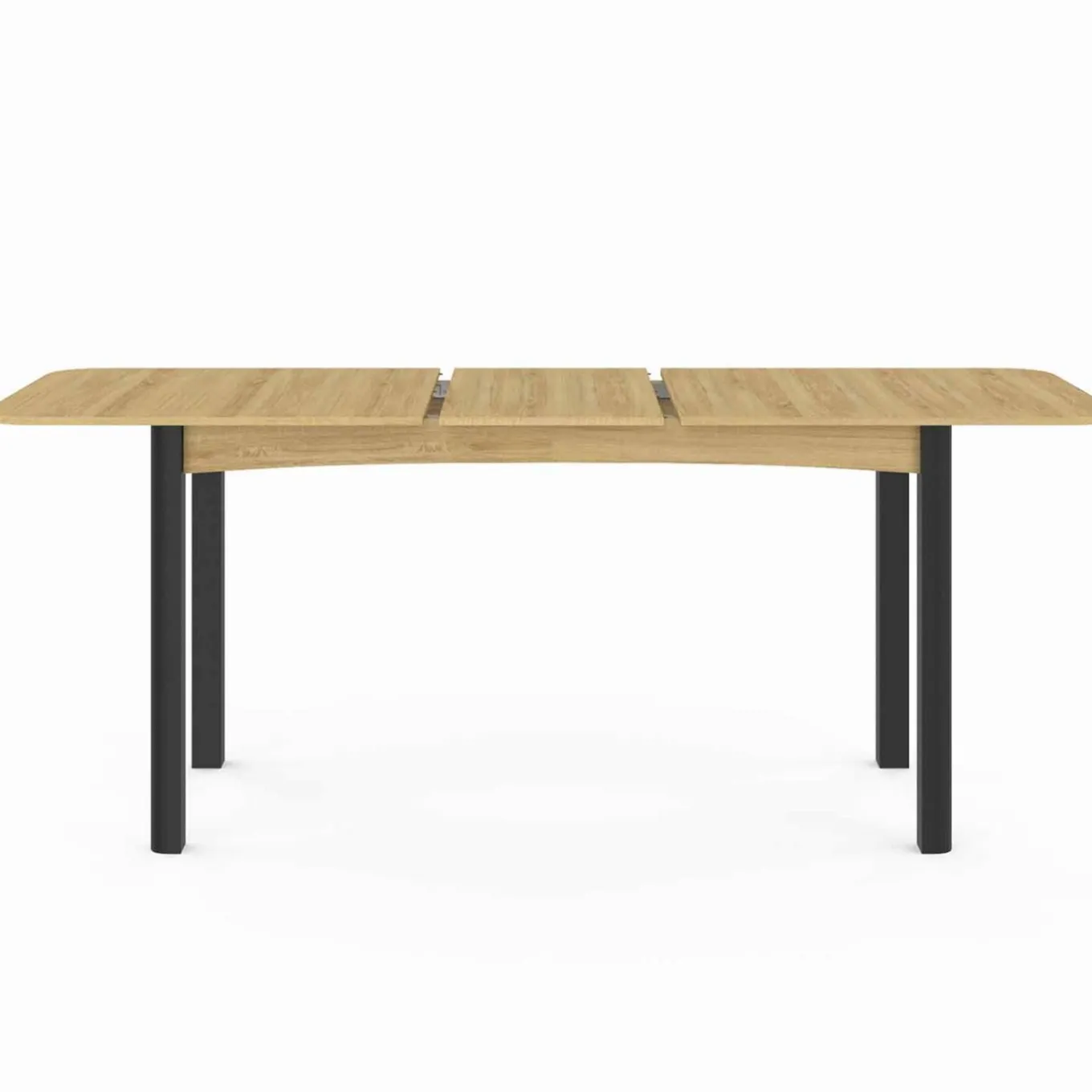 IDMarket Table à manger extensible rectangulaire bois et noir* Tables