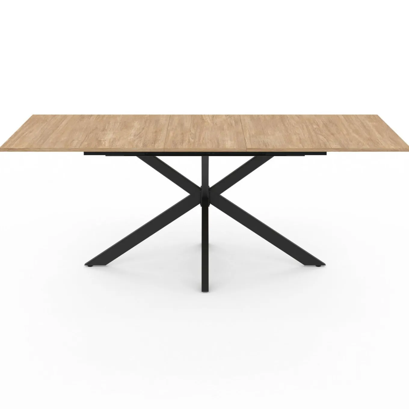 IDMarket Table à manger extensible 6-10 personnes bois et noir 160-200 cm* Collection Industrielle|Salle À Manger Complète