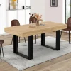 IDMarket Table à manger extensible 120-160 cm 4-6 personnes noire et bois* Meubles En Bois|Tables