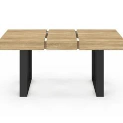 IDMarket Table à manger extensible 120-160 cm 4-6 personnes noire et bois* Meubles En Bois|Tables