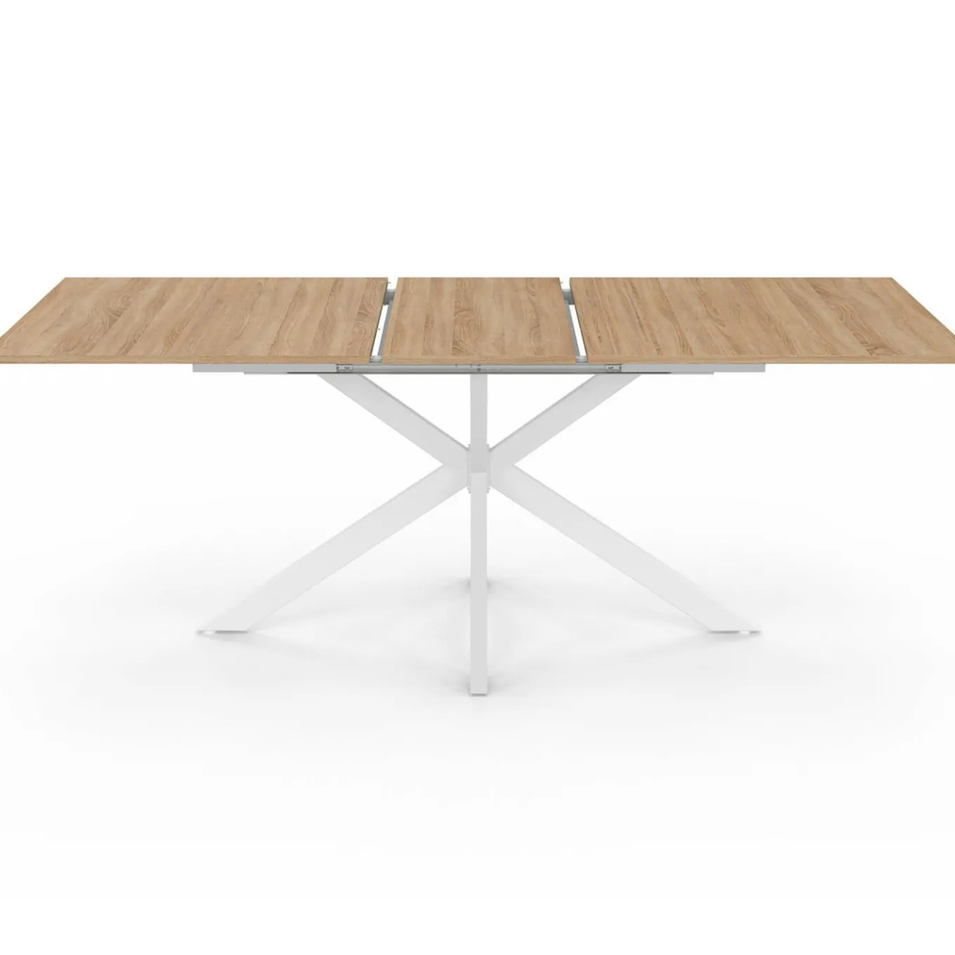 IDMarket Table à manger extensible rectangulaire bois et blanc* Tables