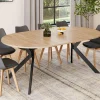 IDMarket Table à manger extensible ronde 110-200 cm 4-10 personnes bois et pied araignée noir* Tables