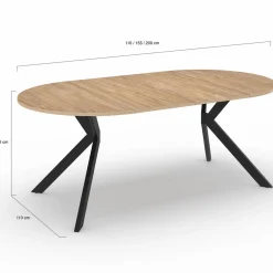 IDMarket Table à manger extensible ronde 110-200 cm 4-10 personnes bois et pied araignée noir* Tables