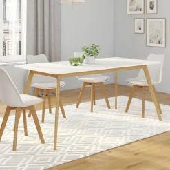 IDMarket Table à manger extensible blanche* Meubles Blancs|Petits Meubles