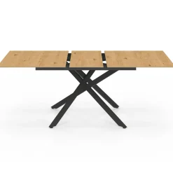 IDMarket Table à manger extensible bois et noir 6-10 personnes 160-200 cm* Tables