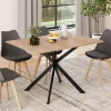 IDMarket Table à manger extensible carrée 80-120 cm 4-6 personnes pied araignée bois et noir* Tables|Tables Et Chaises