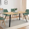 IDMarket Table à manger industrielle bois et noir 8 personnes 160 cm* Tables