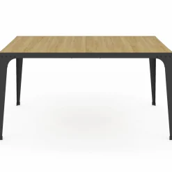 IDMarket Table à manger industrielle bois et noir 8 personnes* Tables|Tables Et Chaises