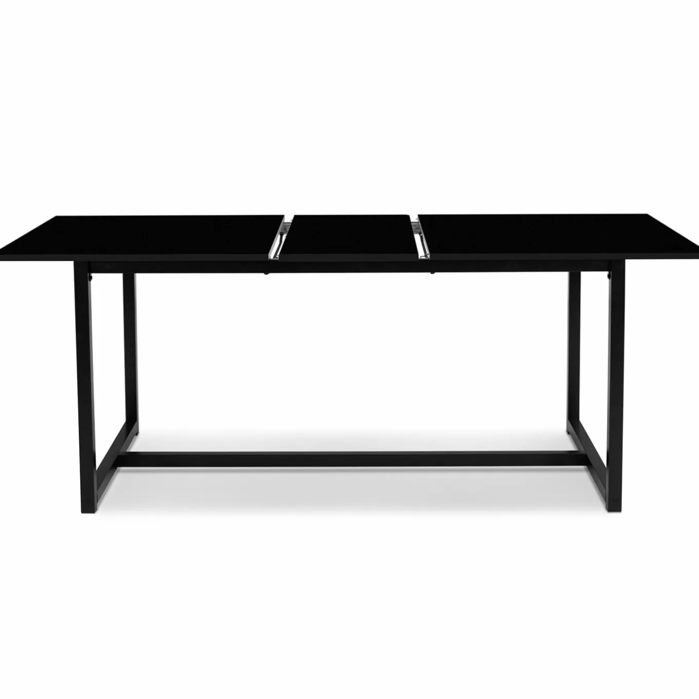 IDMarket Table à manger noire extensible style industriel* Collection Design|Collection Moderne