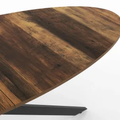 IDMarket Table à manger ovale 10 personnes 200 cm pied araignée noir et plateau bois foncé* Collection Vintage|Salle À Manger Complète