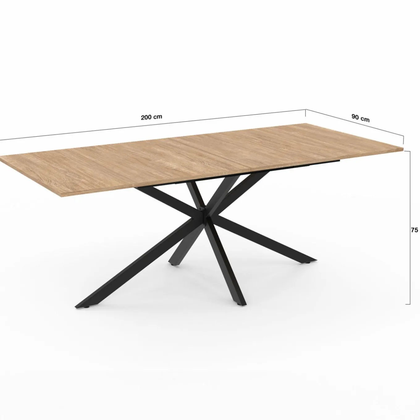 IDMarket Table à manger rectangle 200cm pied araignée* Tables Et Chaises|Tables