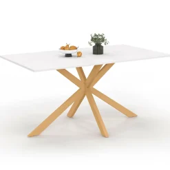 IDMarket Table à manger rectangulaire 8 personnes pied araignée* Collection Moderne|Salle À Manger Complète