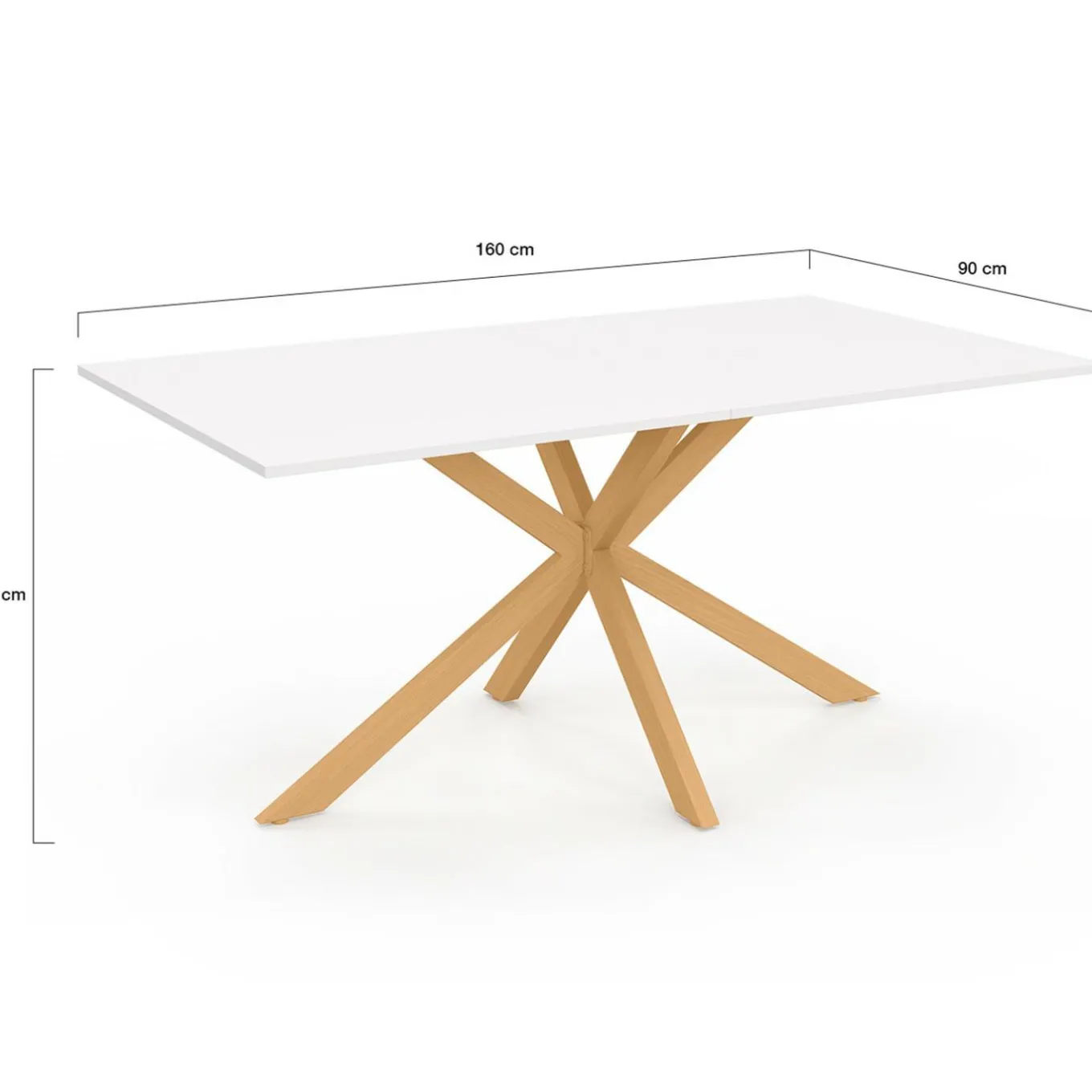 IDMarket Table à manger rectangulaire 8 personnes pied araignée* Collection Moderne|Salle À Manger Complète