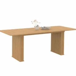 IDMarket Table à manger rectangulaire extensible coloris bois 6-10 personnes* Tables