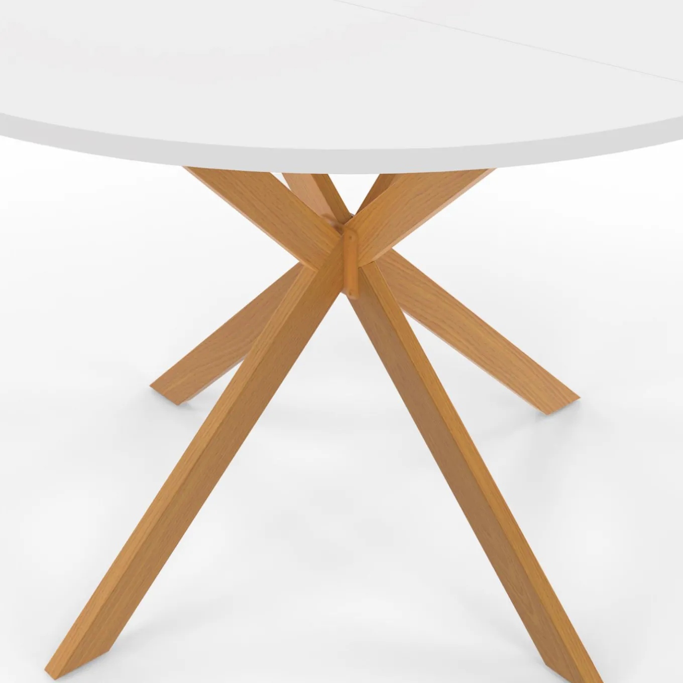 IDMarket Table à manger ronde 6 personnes 110 cm bois et blanc* Tables|Tables Et Chaises