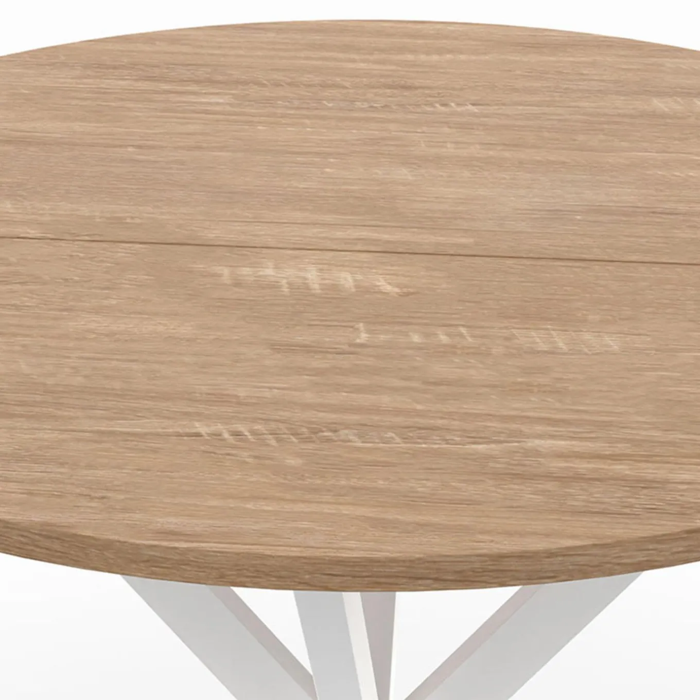 IDMarket Table à manger ronde bois et blanc 80 cm 2-4 personnes* Tables|Tables Et Chaises